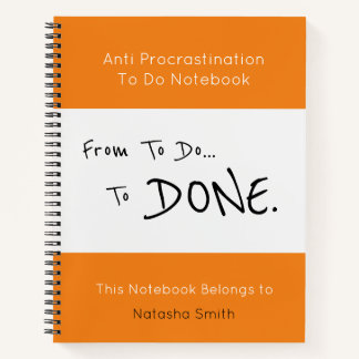 Anti Procrastination To Do List Notebook Journal