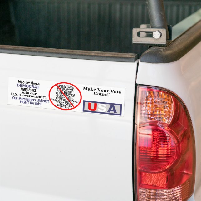Anti Progressive Democrats Bumper Sticker (On Truck)
