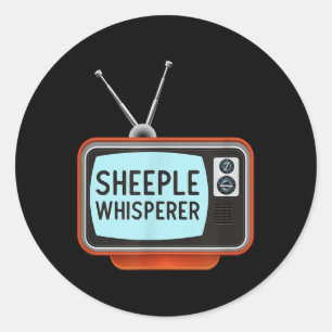 Anti Propaganda Mainstream Media T Shirt - Sheeple Classic Round Sticker