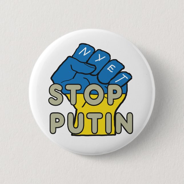 Anti Putin 2 Inch Round Button (Front)