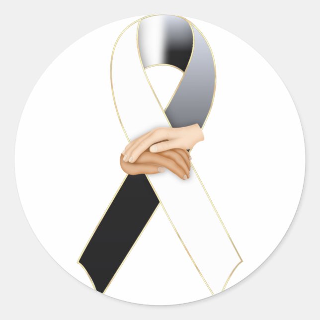 Anti Racism Awareness Ribbon Stickers (Front)