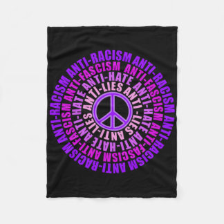 Anti Racism Fascism Lies Hate Resist Vote Shades O Fleece Blanket