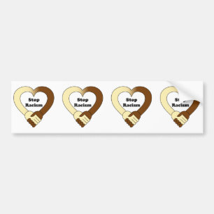 Anti racism handshake  logo bumper sticker