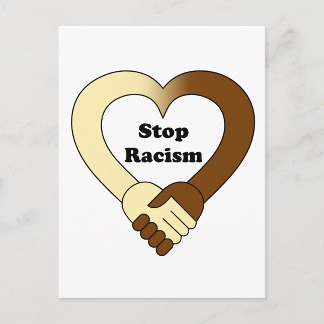 Anti racism handshake  logo postcard (Front)