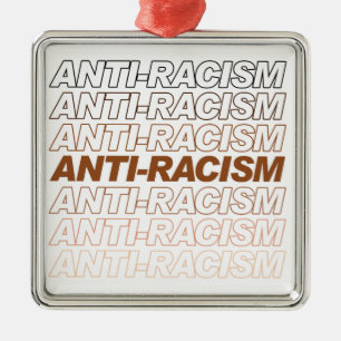 Anti-Racism Pattern Metal Ornament