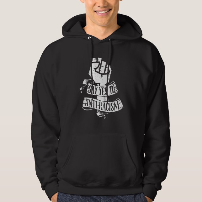 Anti Racism Peace Justice Black - Human Rights Ant Hoodie (Front)
