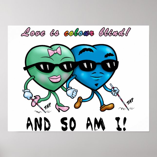 Anti-Racisme Poster des coeurs amoureux (Devant)