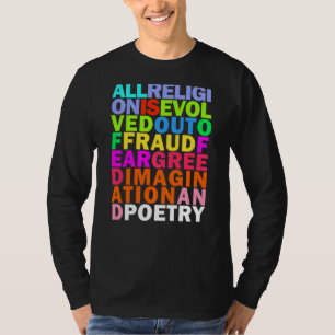 Anti Religion Rainbow Inspirational Quote T-Shirt