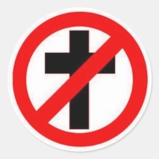 Anti-Religion Small Sticker (Front)