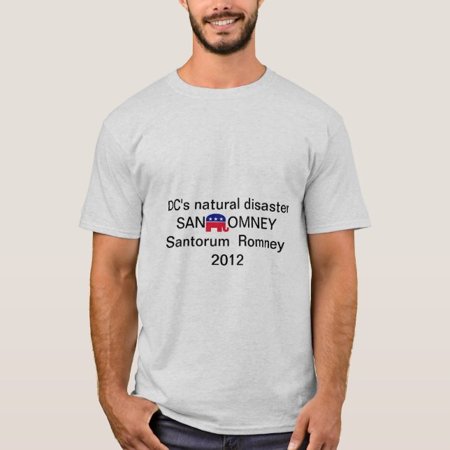 Anti Republican T-Shirt 2012  Santorum Romney (Front)