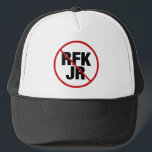 Anti RFK Jr. Vote Against Robert F. Kennedy Trucker Hat<br><div class="desc">Democrats unite against RFK Jr. This political candidate for the 2024 election for president does not demonstrate democratic party values. A red strike through and a circle around the name of Robert F. Kennedy Jr on a political hat.</div>