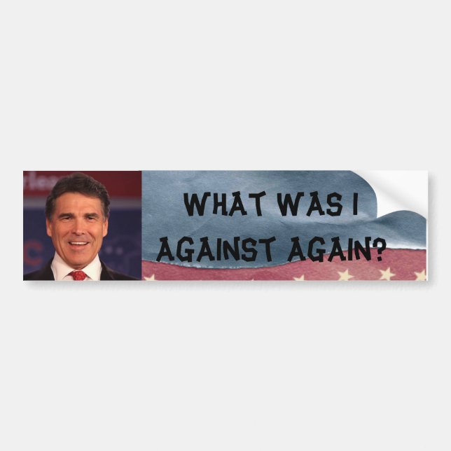 Anti Rick Perry Bumper Sticker (Front)