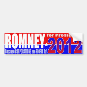 Anti-Romney Bumper Sticker