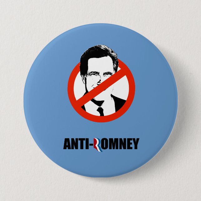 ANTI-ROMNEY -.png 3 Inch Round Button (Front)