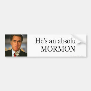 Anti-Romney sticker Absolute Mormon