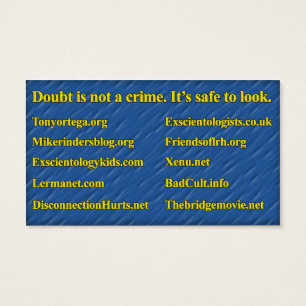 Anti-Scientology Info Card (Org Staff)