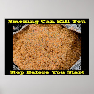 anti smoking posters on Black
