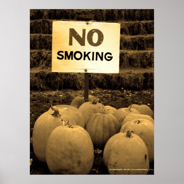 Anti-Smoking Pumpkins - Sepiatone Poster (Front)