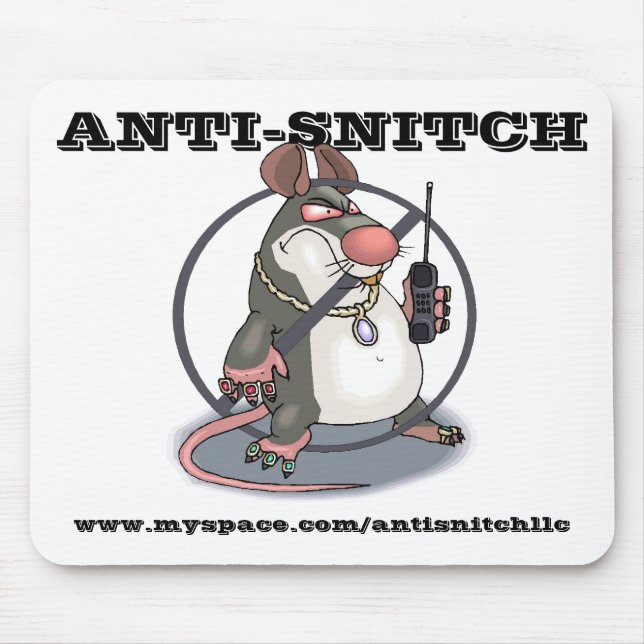 Anti-Snitch No Rats Mousepad (Front)