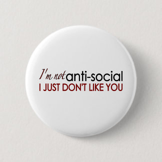 Anti-Social 2 Inch Round Button