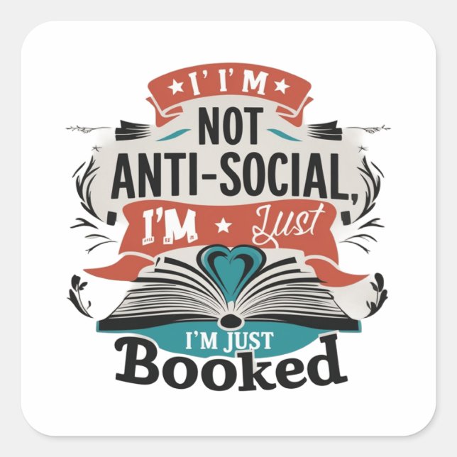 Anti-Social Booked Sticker (Front)