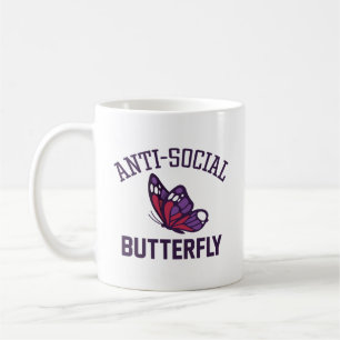Anti-Social Butterfly Coffee Mug