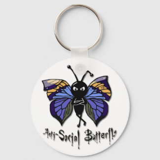 'Anti-Social Butterfly' Keychain