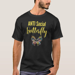 Anti Social Butterfly Monarch Butterflies Wing Int T-Shirt
