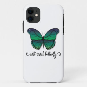 Anti Social Green Butterfly iPhone 11 Case
