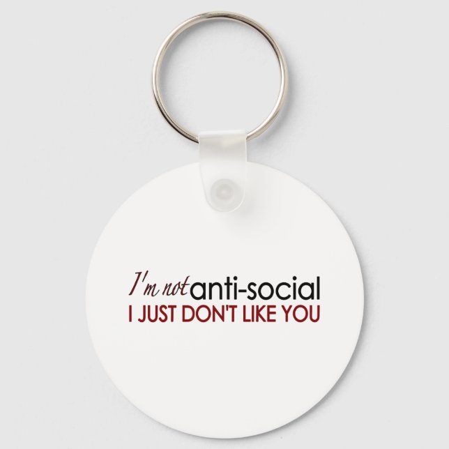 Anti-Social Keychain (Front)