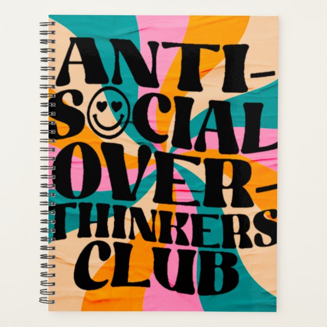 Anti social overthinkeners club planner (Front)