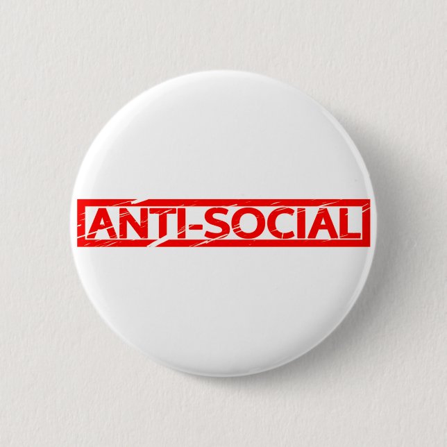 Anti-social Stamp 2 Inch Round Button (Front)