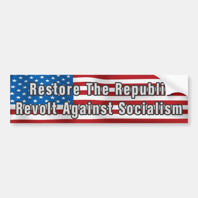 Anti Socialism Bumper Sticker (Front)