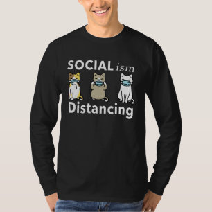 Anti Socialism Political Socialist Cats Face Mask T-Shirt