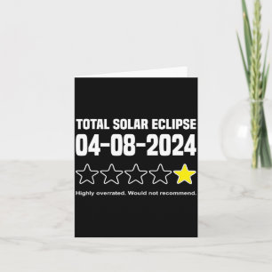 Anti Solar Eclipse Shirt Funny 2024 Total Solar Ec Card