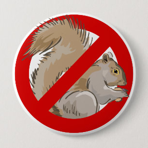 Anti-Squirrel 4 Inch Round Button