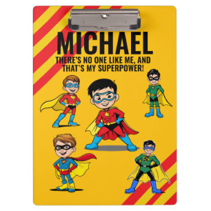 ANTI-STRESS KIDS HERO SUPERHERO POWER RED CLIPBOARD