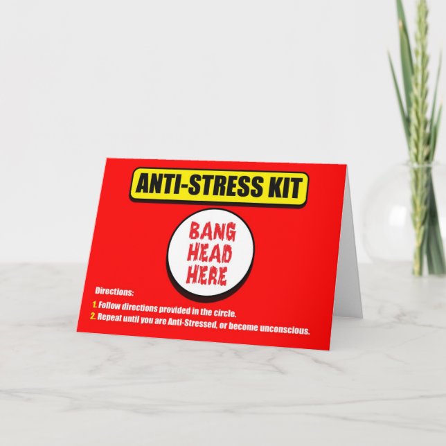 Anti Stress Kit Greeting Card (Front)