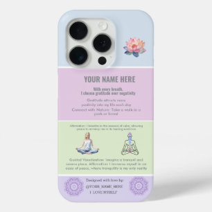 ANTI-Stress loto FLOWER YOGA CHAKRA PEACE iPhone 15 Pro Case