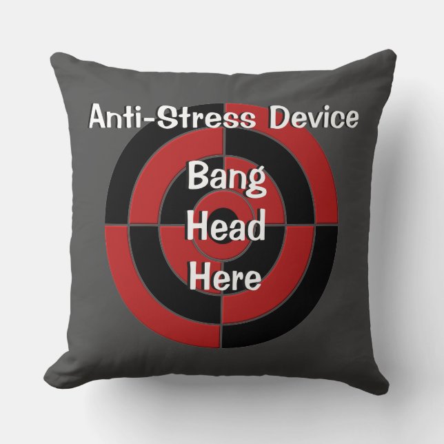 Anti-Stress Novelty Throw Pillow (Front)