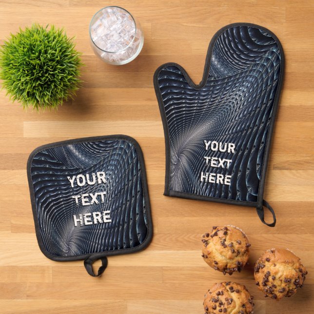 Anti-Surveillance Camouflage #1  Oven Mitt & Pot Holder Set (Top Down)