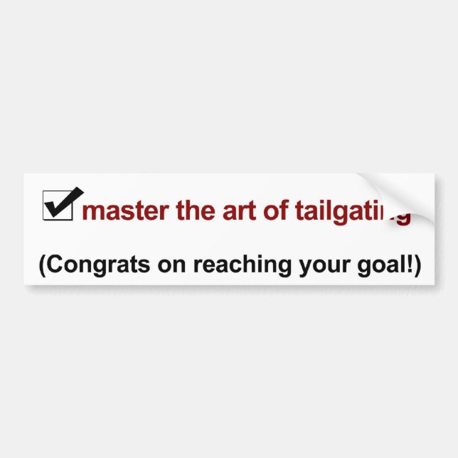 Anti-Tailgater Bumper Sticker (Front)