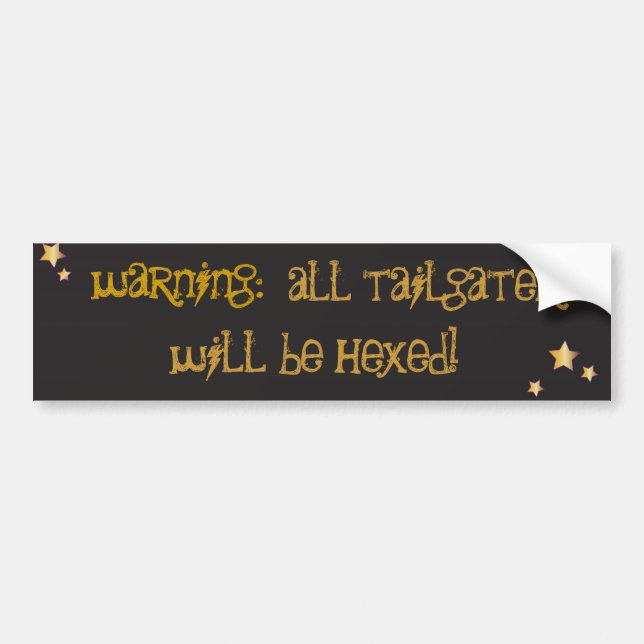 Anti-Tailgater Bumper Sticker (Front)