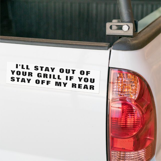 Anti Tailgating Bumper Sticker (On Truck)