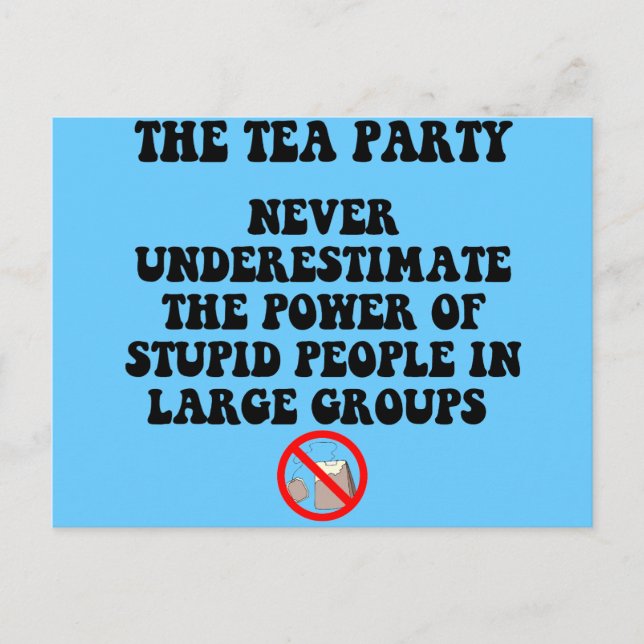 Anti tea party postcard (Front)