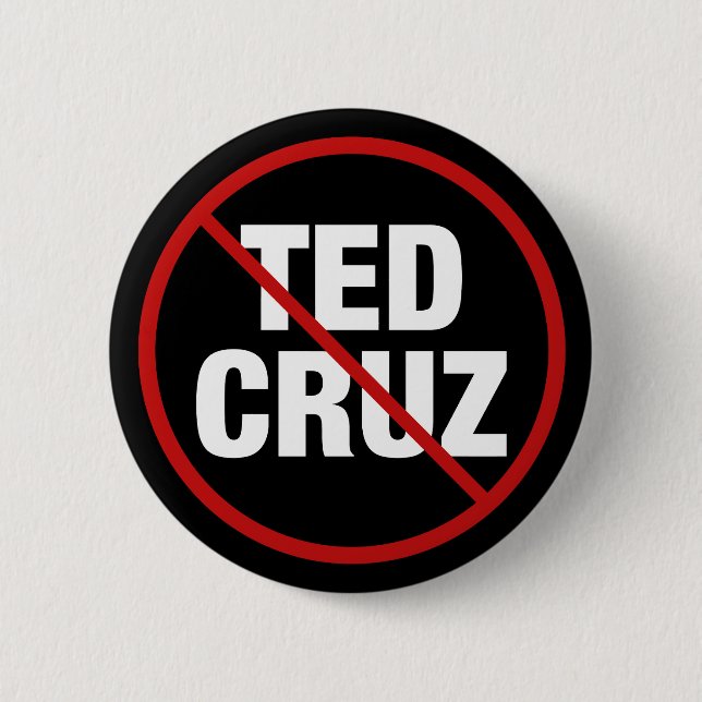 Anti Ted Cruz Texas Democrat 2 Inch Round Button (Front)