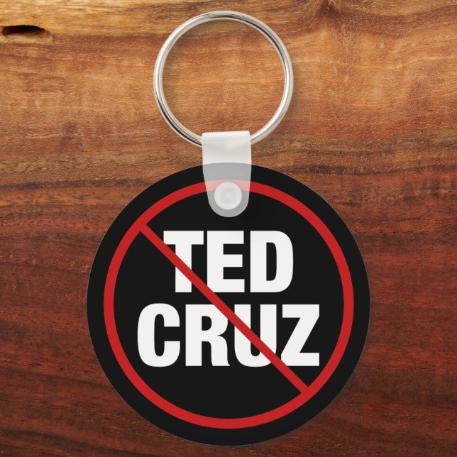 Anti Ted Cruz Texas Democrat Political Keychain (Front)