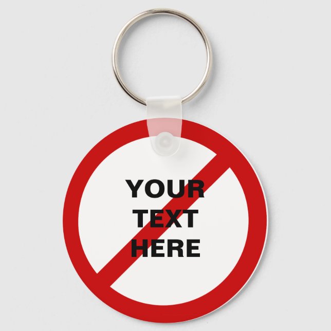 Anti- Template Circle with Slash Keychain (Front)