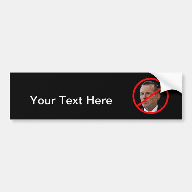 Anti Tony Abbott Bumper Sticker (Front)