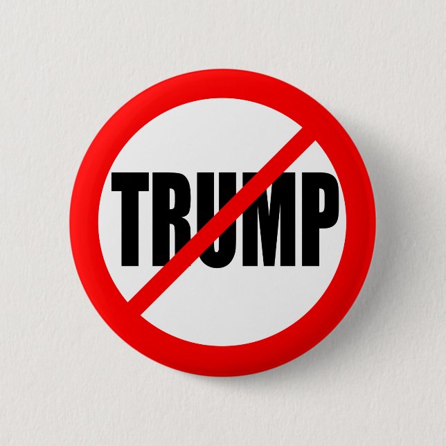ANTI-TRUMP 2 INCH ROUND BUTTON (Front)